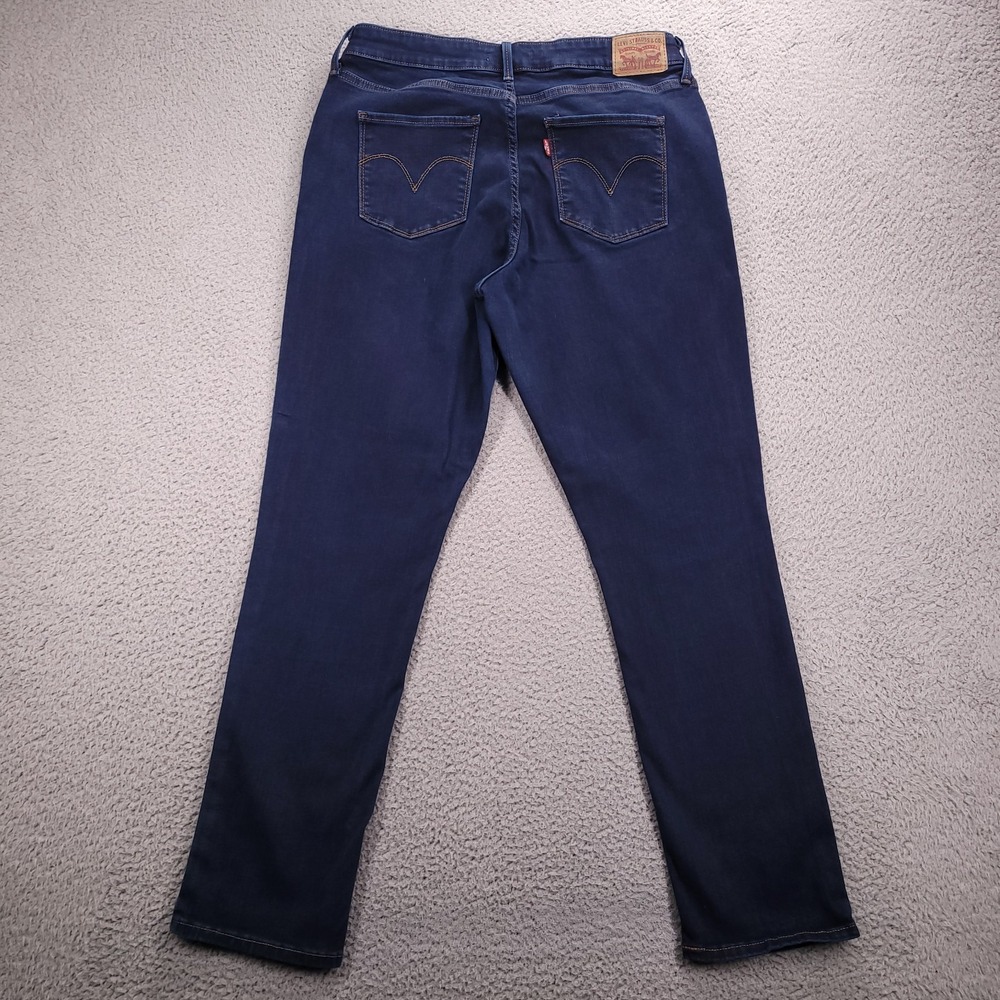 LEVIS Jeans Women Size 16 Classic Mid Rise Skinny Dark Wash Stretch Denim 32x29